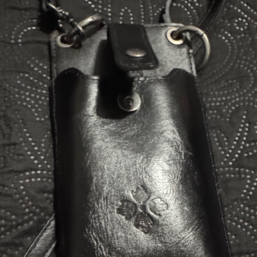 Patricia Nash Black Leather Men's Bag